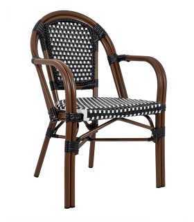 Expo Krzesło ogrodowe CAFE PARIS ARM brązowe rattan