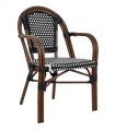 Expo Krzesło ogrodowe CAFE PARIS ARM brązowe rattan