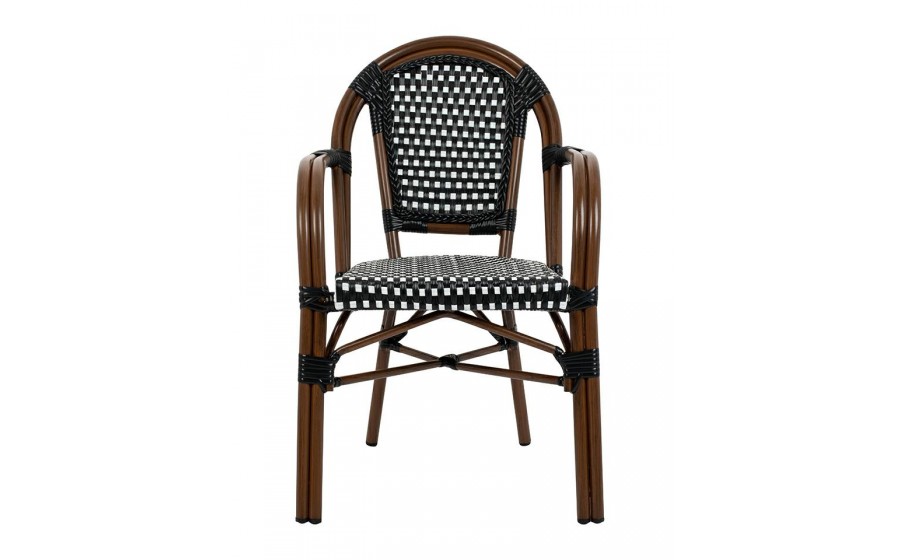 Expo Krzesło ogrodowe CAFE PARIS ARM brązowe rattan