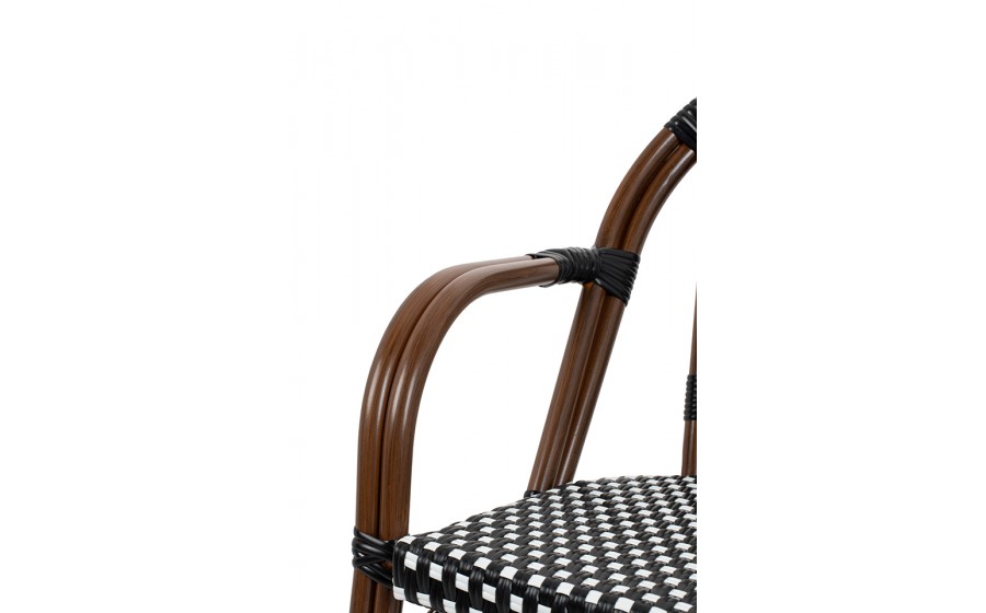 Expo Krzesło ogrodowe CAFE PARIS ARM brązowe rattan