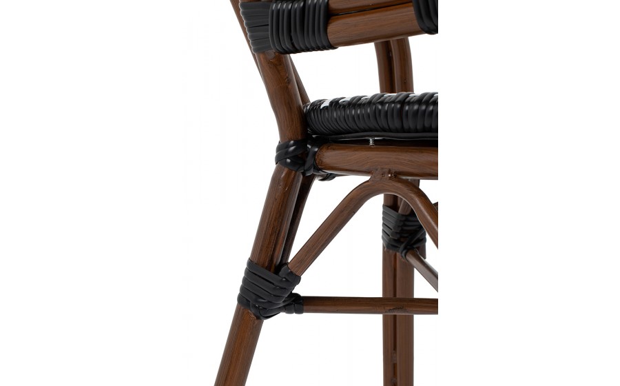 Expo Krzesło ogrodowe CAFE PARIS ARM brązowe rattan