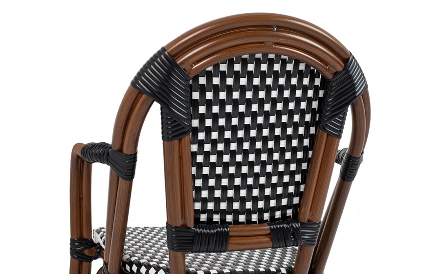 Expo Krzesło ogrodowe CAFE PARIS ARM brązowe rattan