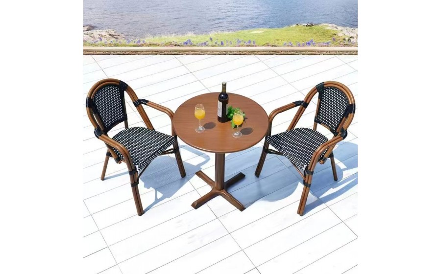 Expo Krzesło ogrodowe CAFE PARIS ARM brązowe rattan