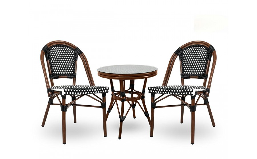 Expo Krzesło ogrodowe CAFE PARIS brązowe rattan