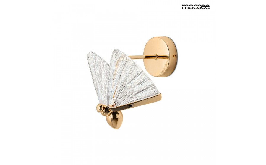 Expo MOOSEE lampa ścienna BUTTERFLY S złota