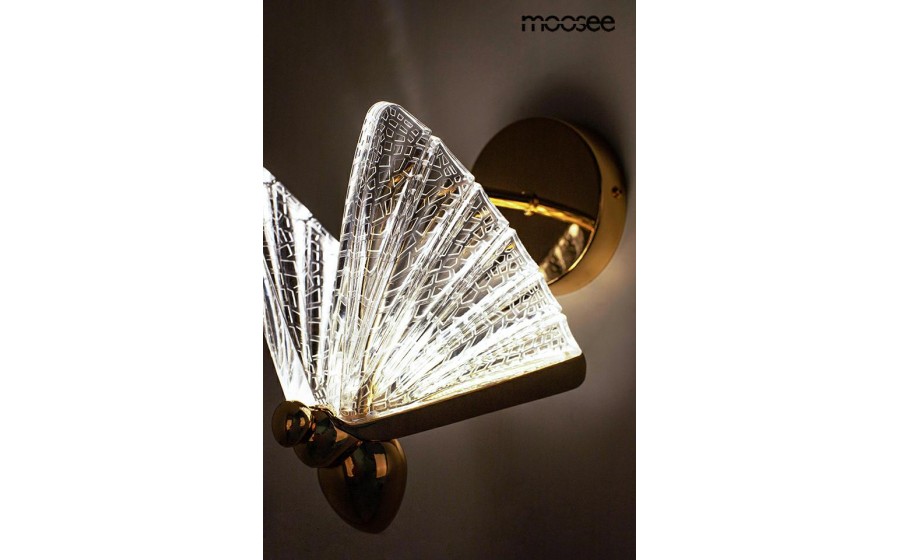 Expo MOOSEE lampa ścienna BUTTERFLY S złota