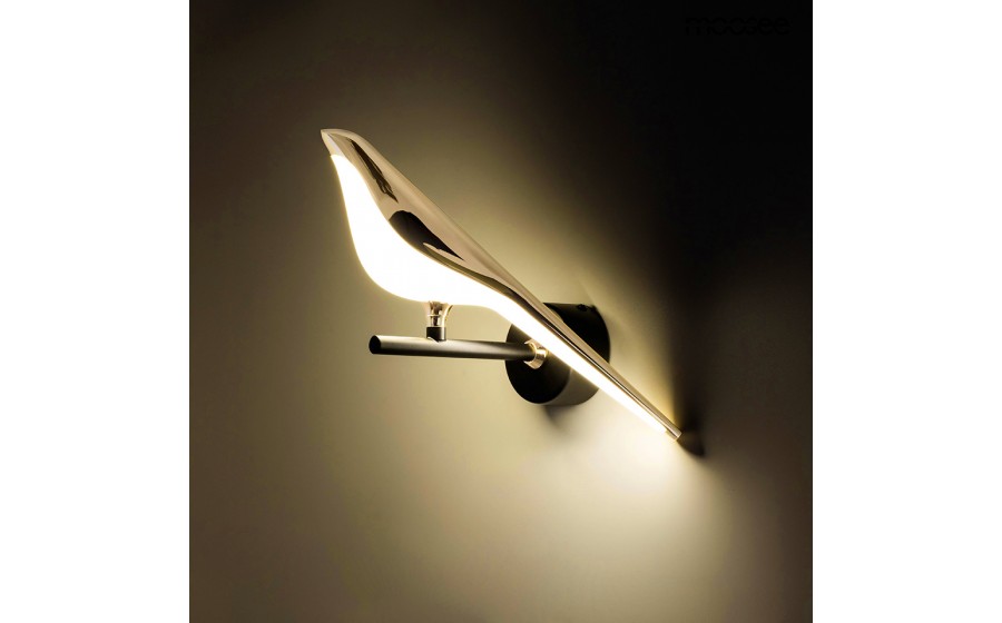Expo MOOSEE lampa ścienna BIRD złota