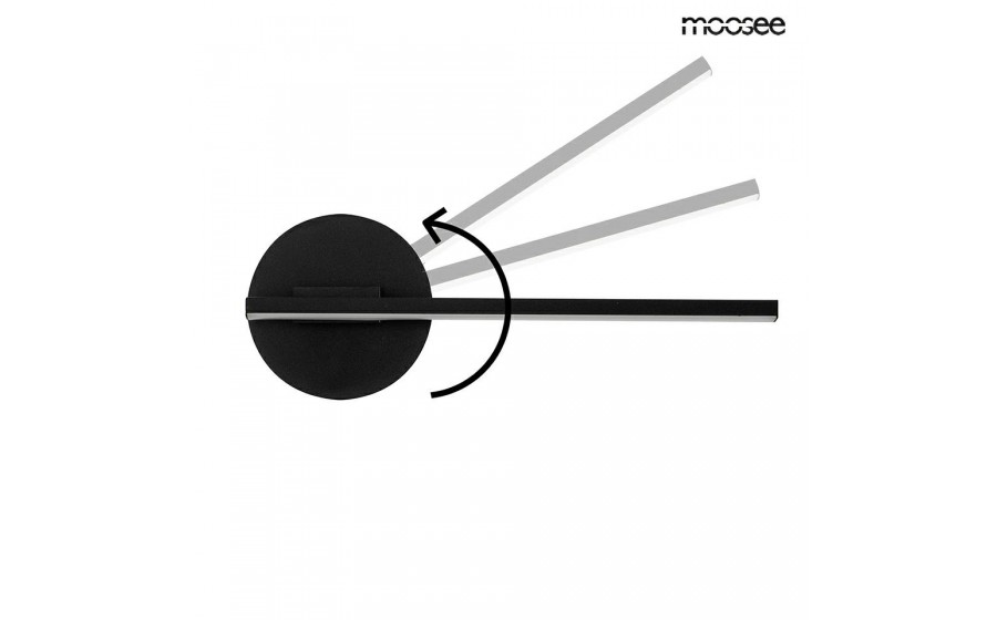 Expo MOOSEE lampa ścienna HORIZON czarna