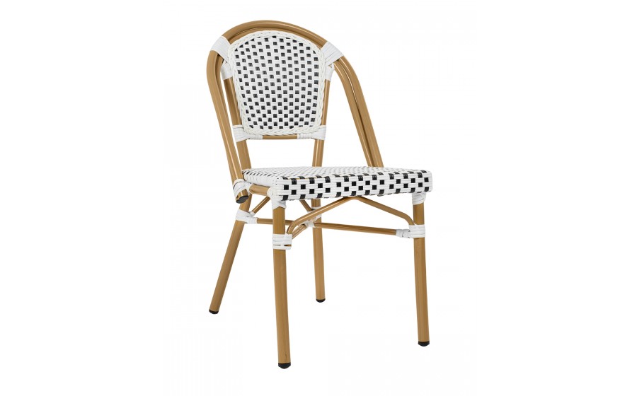 Expo Krzesło ogrodowe CAFE PARIS białe rattan