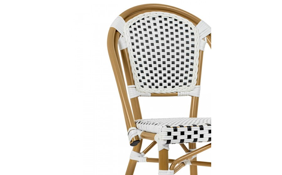 Expo Krzesło ogrodowe CAFE PARIS białe rattan