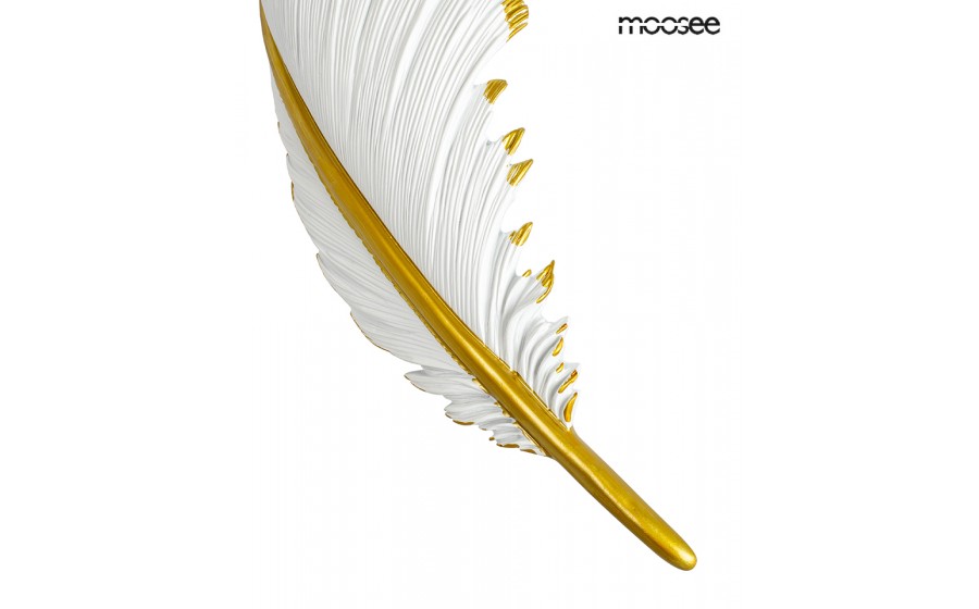 Expo MOOSEE lampa ścienna PIÓRKO  biała / złota