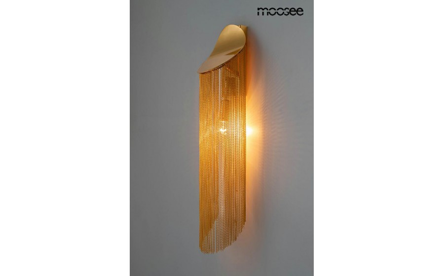 Expo MOOSEE lampa ścienna LAMBADA łańcuszki złota