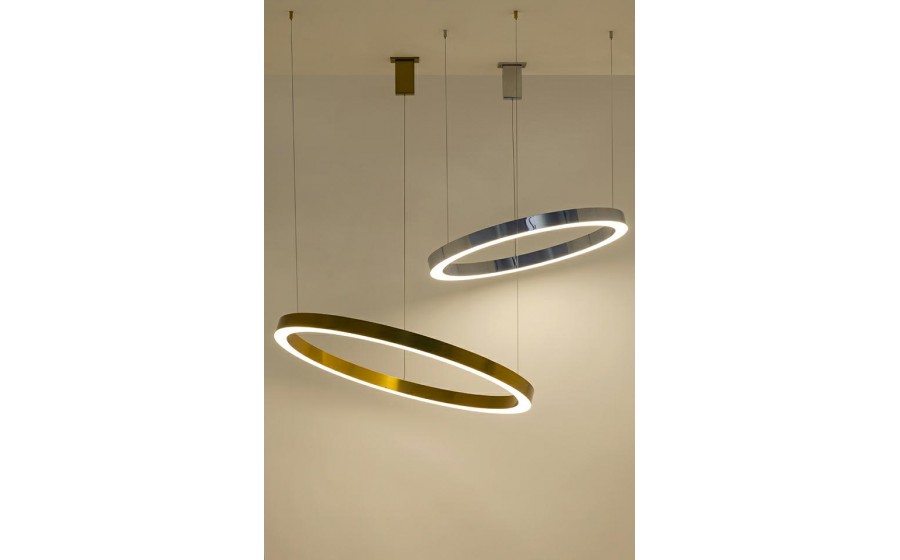 Expo Lampa wisząca RING 100 złota - LED, stal