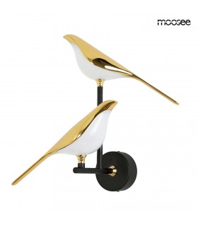 Expo MOOSEE lampa ścienna BIRD TWIN złota