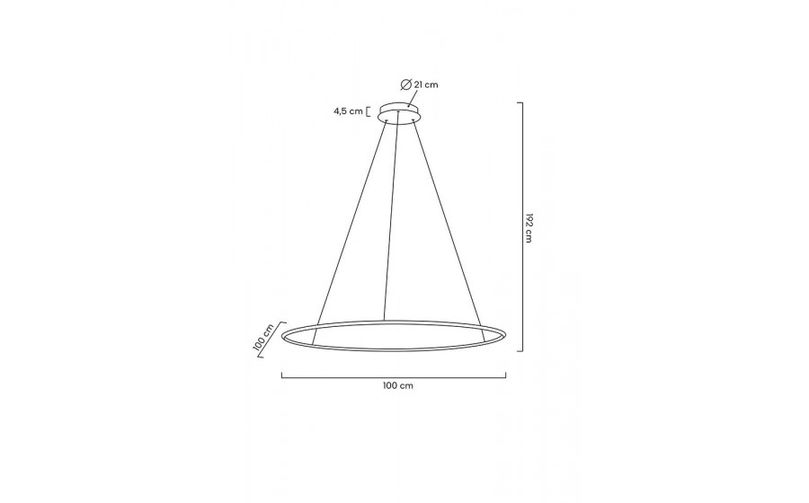 Expo MOOSEE lampa wisząca RING SLIM 100 złota