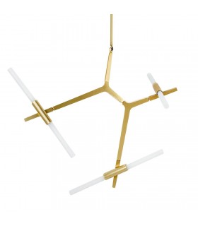 Expo Lampa wisząca CANDELABR 6 złota - aluminium, szkło
