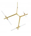 Expo Lampa wisząca CANDELABR 6 złota - aluminium, szkło
