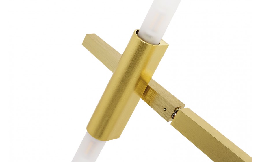 Expo Lampa wisząca CANDELABR 6 złota - aluminium, szkło