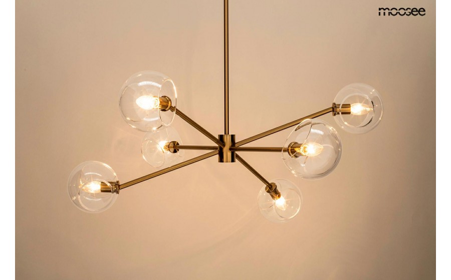 Expo MOOSEE lampa wisząca AURA 6 złota
