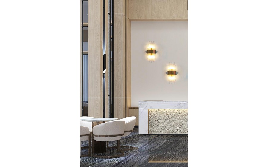 Expo MOOSEE lampa ścienna PORTOFINO złota