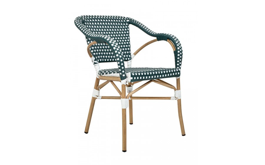 Expo Krzesło CAFE MIRAMAR turkus / morski  rattan