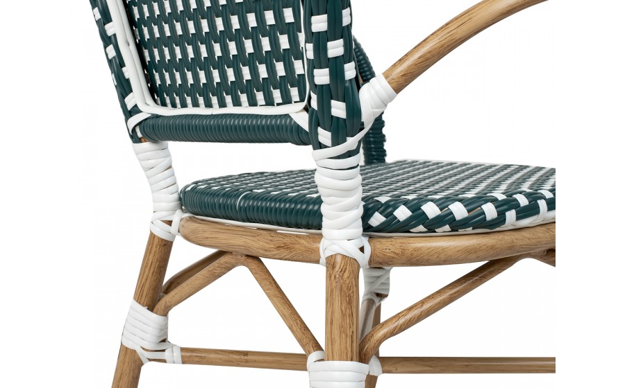 Expo Krzesło CAFE MIRAMAR turkus / morski  rattan
