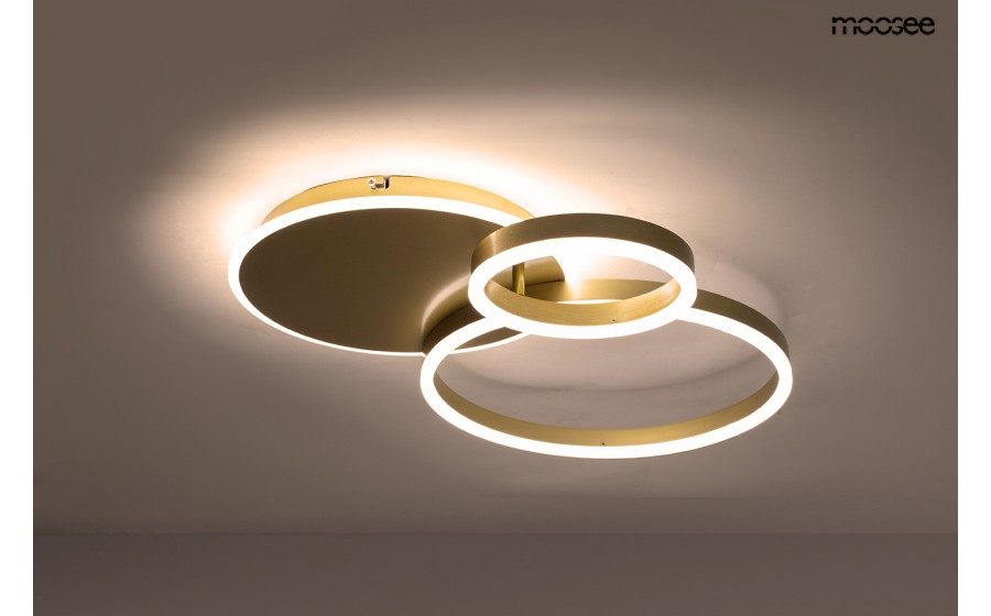 Expo MOOSEE lampa sufitowa / plafon RINGS 3 złota