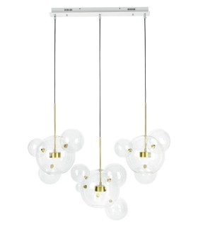 Expo MOOSEE lampa wisząca CAPRI LINE 3 złota  - 180 LED, aluminium, szkło