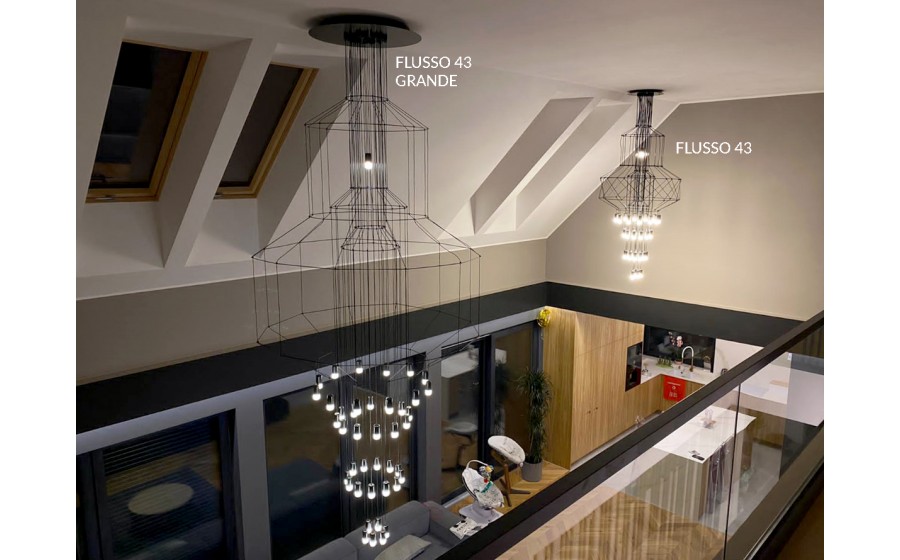 Expo Lampa wisząca FLUSSO 43 czarna