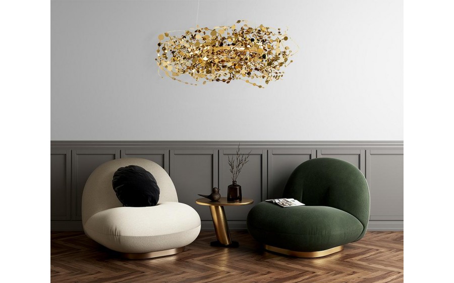 Expo MOOSEE lampa wisząca MONETE 80 złota
