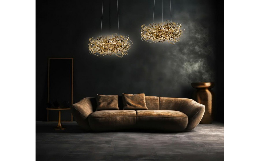 Expo MOOSEE lampa wisząca MONETE 80 złota