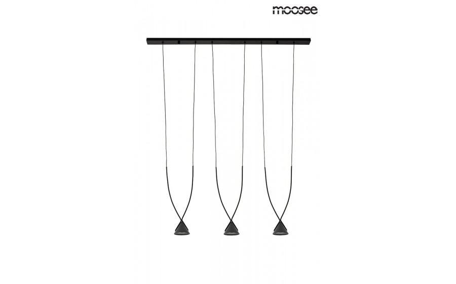 Expo MOOSEE lampa wisząca ATLAS 3 czarna