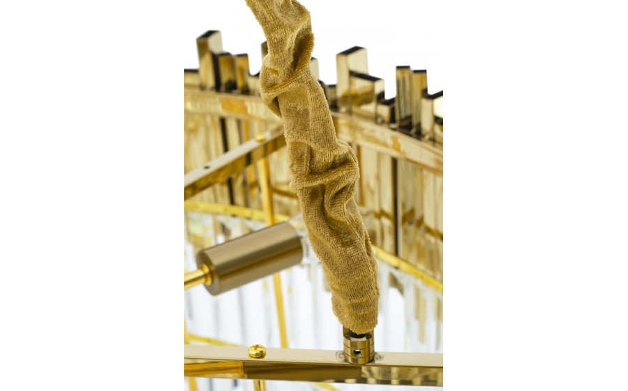 Expo Lampa wisząca IMPERIAL GOLD 60 - stal, kryształ