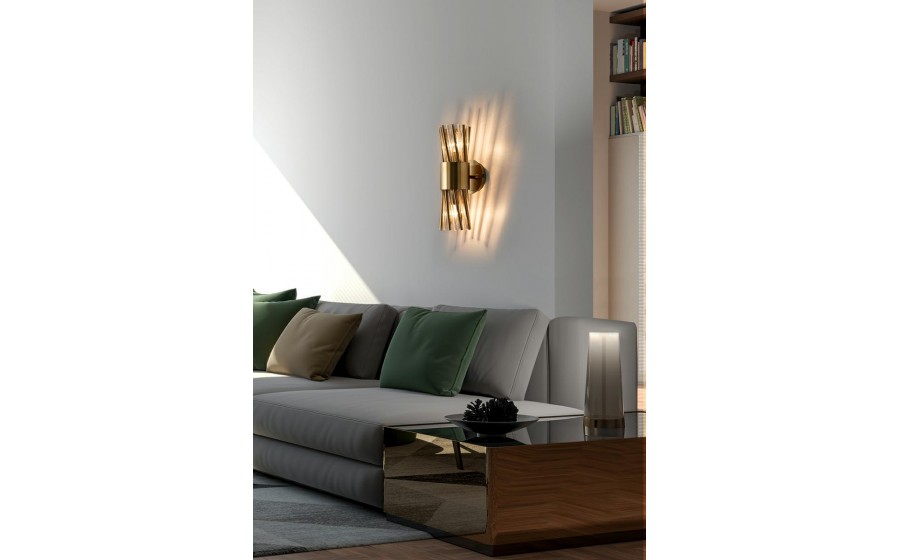 Expo MOOSEE lampa ścienna LORENZO złota