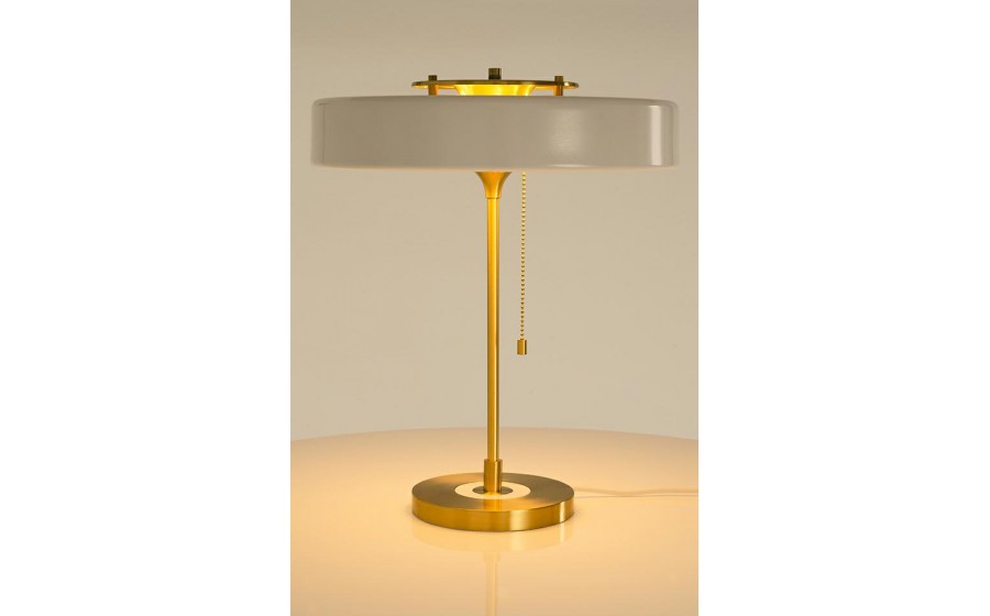 Expo Lampa biurkowa ARTE biało-złota - aluminium, szkło