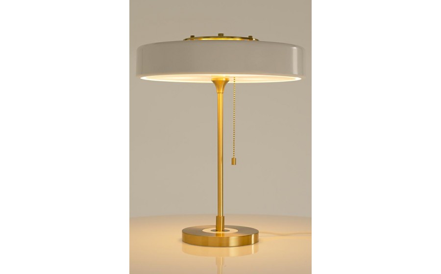 Expo Lampa biurkowa ARTE biało-złota - aluminium, szkło