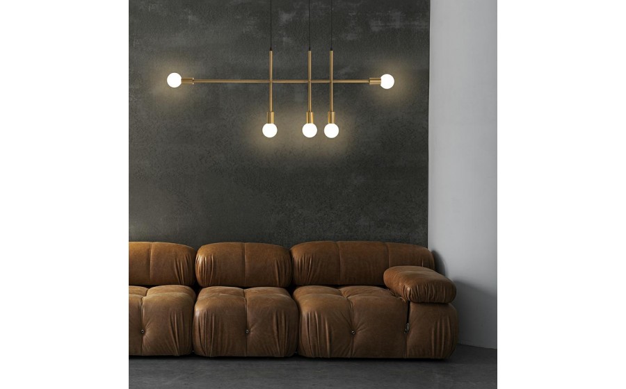 Expo MOOSEE lampa wisząca RIVA 5 złota