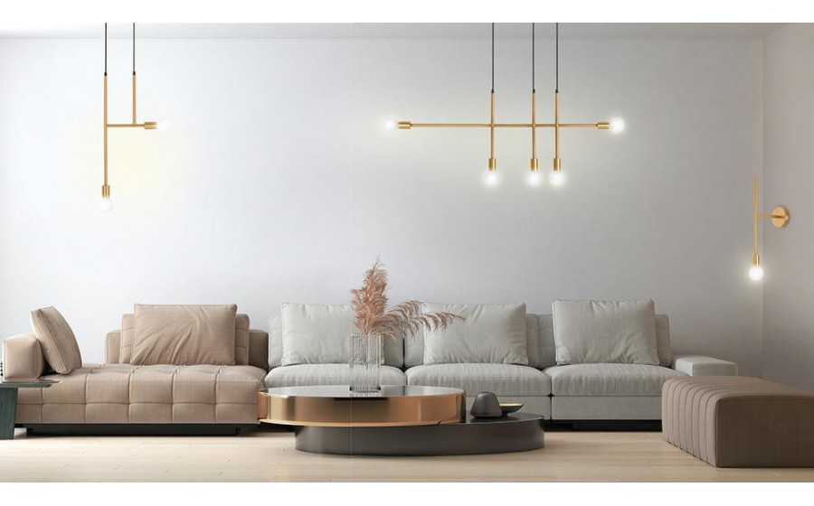 Expo MOOSEE lampa wisząca RIVA 5 złota