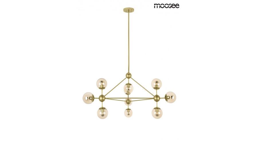 Expo MOOSEE lampa wisząca ASTRIFERO 10 złota / bursztynowa