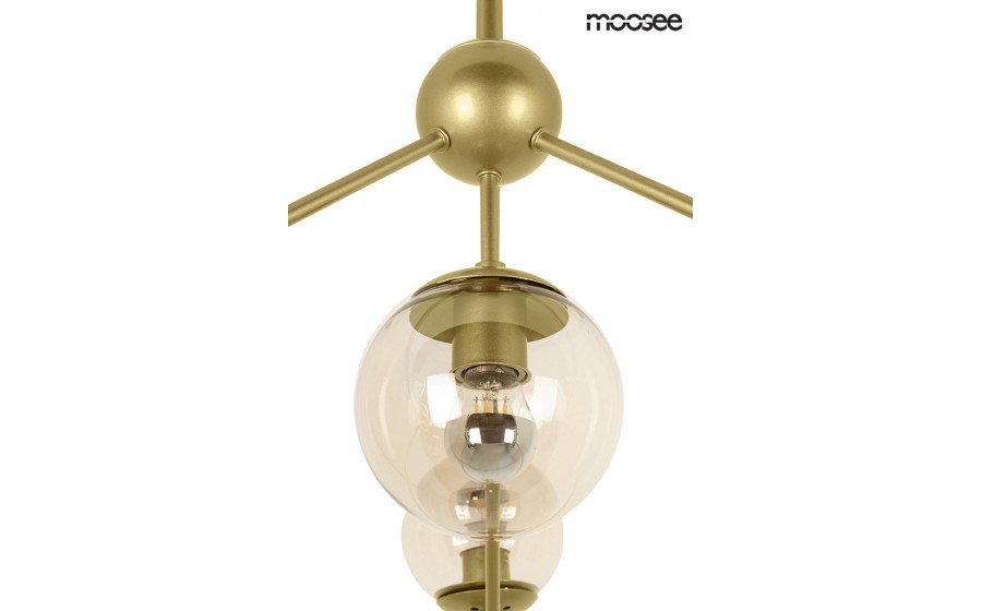 Expo MOOSEE lampa wisząca ASTRIFERO 10 złota / bursztynowa
