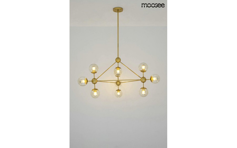 Expo MOOSEE lampa wisząca ASTRIFERO 10 złota / bursztynowa
