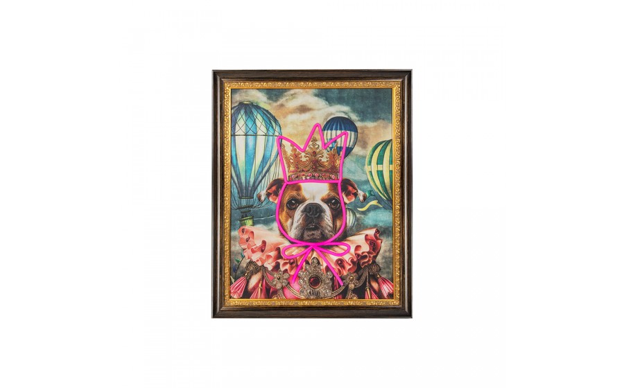 Expo Obraz NEON BULLDOG BALOON 80x100 cm