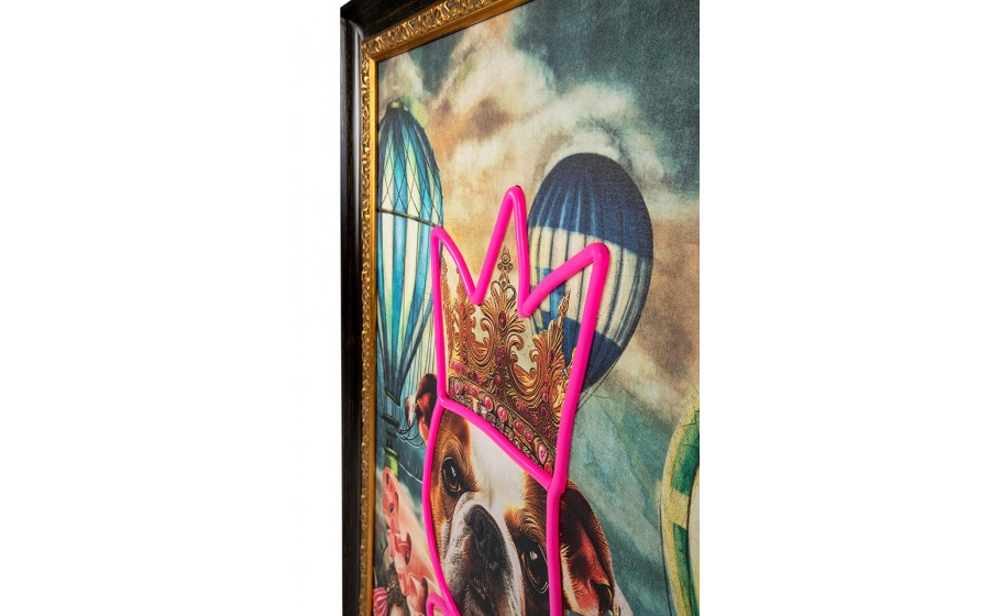 Expo Obraz NEON BULLDOG BALOON 80x100 cm