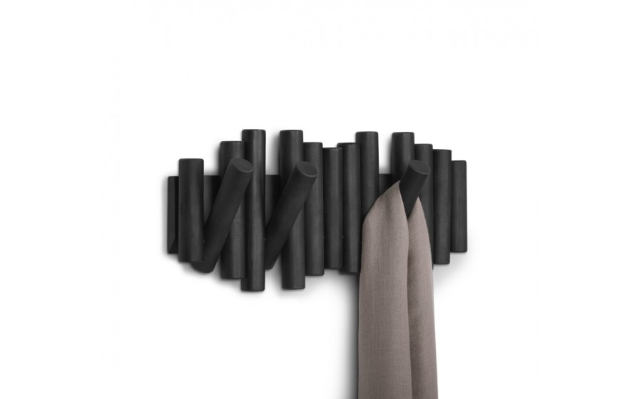 Expo UMBRA wieszak na ubrania PICKET RAIL czarny