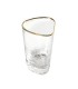 szklanka KARE, szklanka HOMMAGE, szklanka 450 ml, szklanka transparentna, szklanka ze złotymi akcentami, elegancka szklanka,