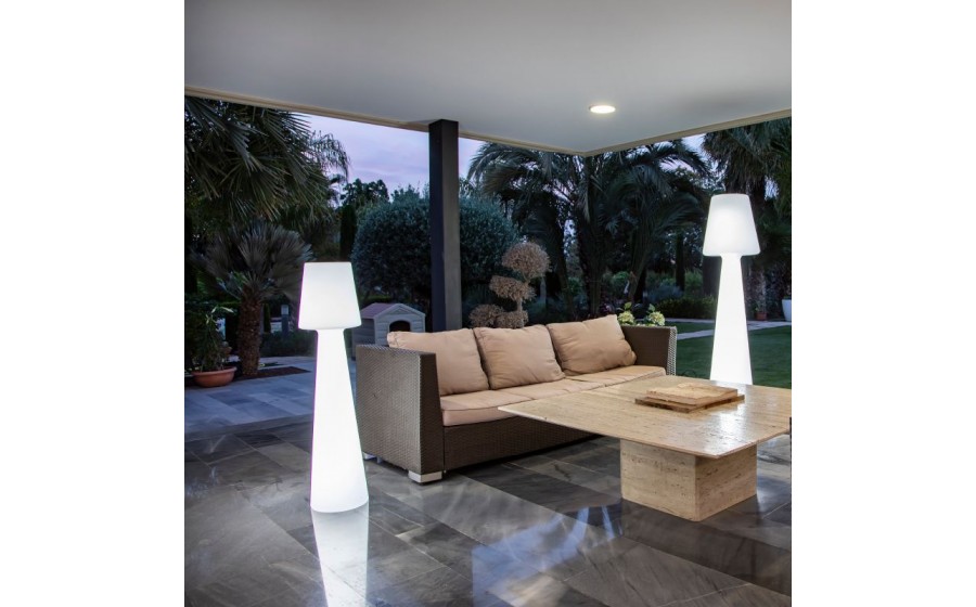 Expo NEW GARDEN lampa podłogowa LOLA 110 BATTERY biała