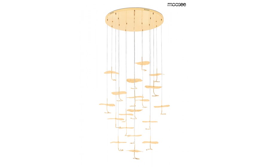 Expo MOOSEE lampa wisząca LEAFS DISC złota