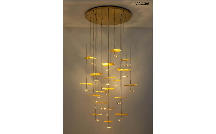 Expo MOOSEE lampa wisząca LEAFS DISC złota