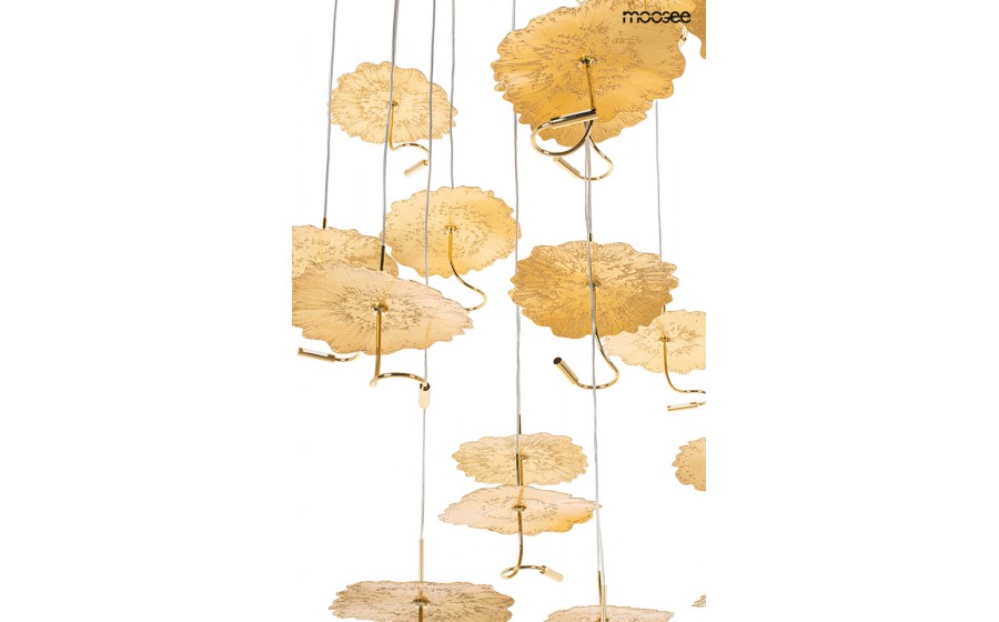 Expo MOOSEE lampa wisząca LEAFS DISC złota