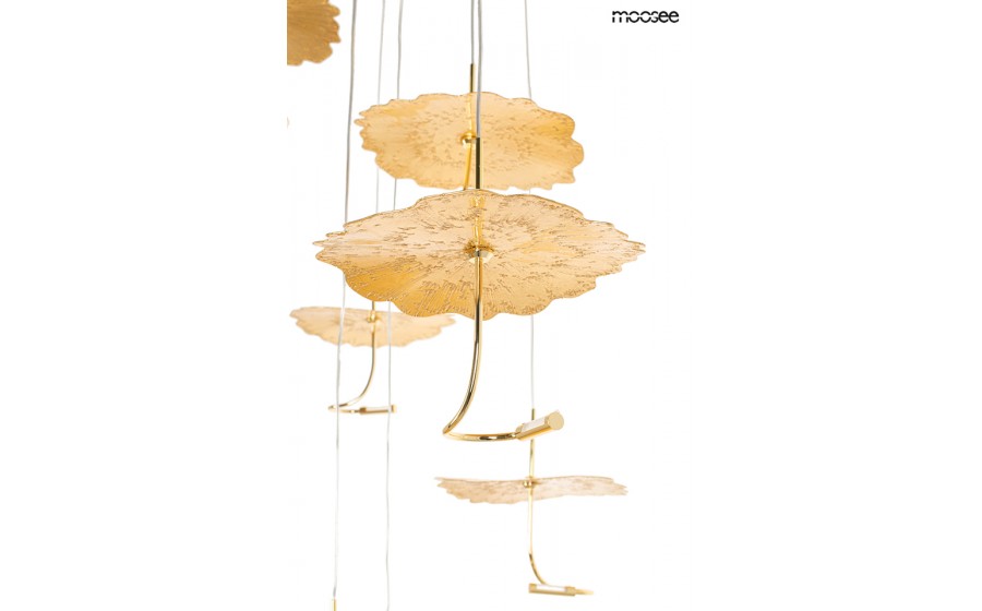Expo MOOSEE lampa wisząca LEAFS DISC złota